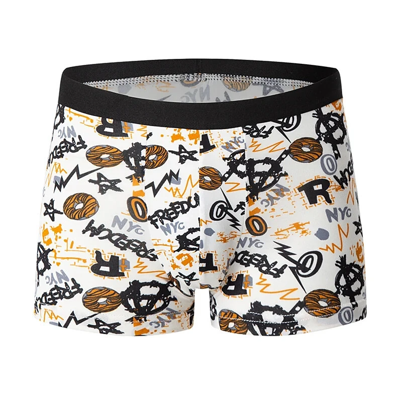 4pcs Men's Fashion Printed Underwear Comfortable And Breathable Men Boxers Briefs Thin Underwear Pants — view 3