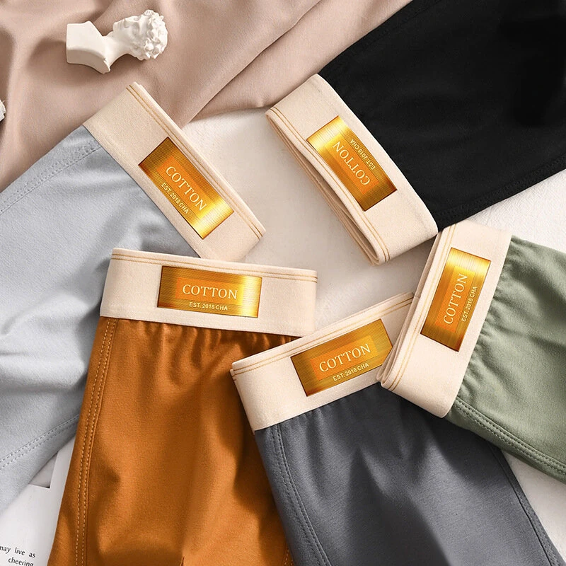 4pcs Men's Underwear Boxer Briefs Breathable Comfortable Short Leg Cotton Trunks Plus Size Panties Underwear L-4XL — view 2