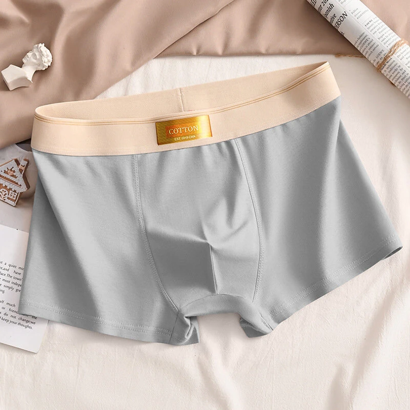 4pcs Men's Underwear Boxer Briefs Breathable Comfortable Short Leg Cotton Trunks Plus Size Panties Underwear L-4XL — view 5