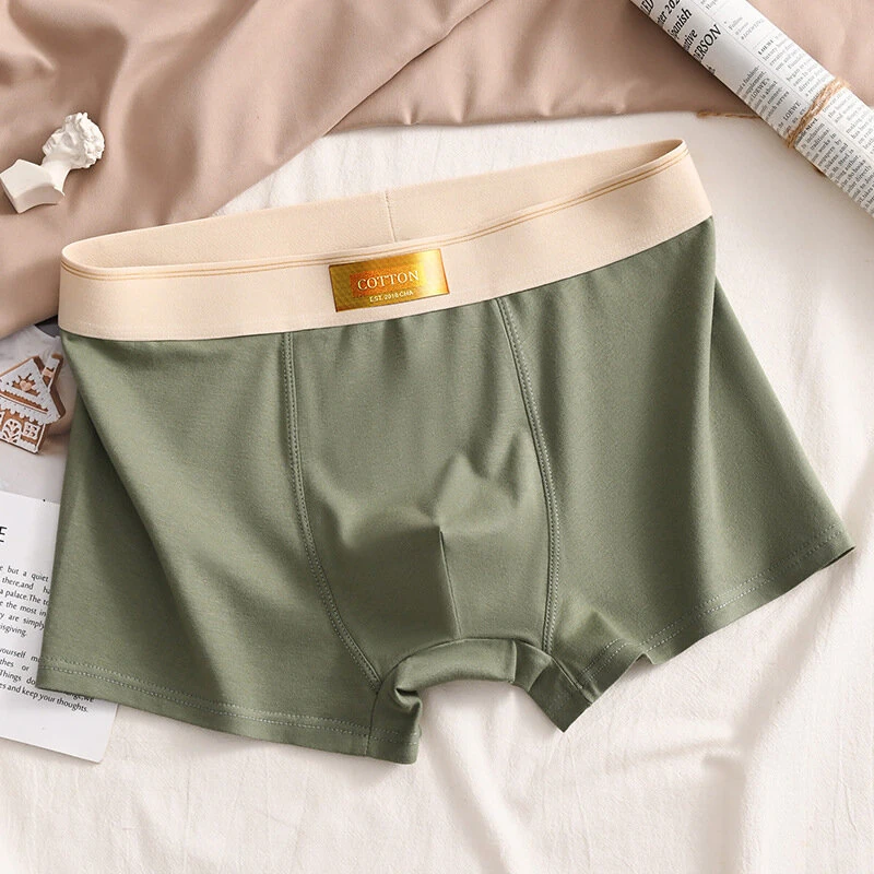4pcs Men's Underwear Boxer Briefs Breathable Comfortable Short Leg Cotton Trunks Plus Size Panties Underwear L-4XL — view 6
