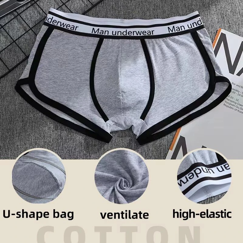 4PCS Men's Underwear Cotton Boxer Shorts Fashion Casual Boxer Shorts High Quality Sleep Panties Comfortable Breathable Underwear — view 7