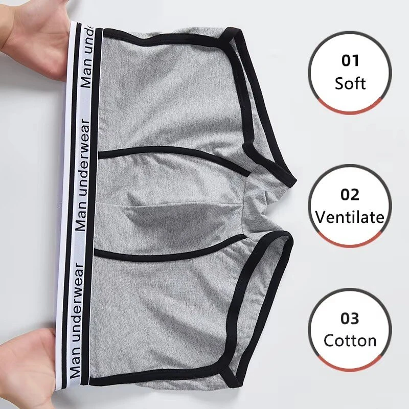4PCS Men's Underwear Cotton Boxer Shorts Fashion Casual Boxer Shorts High Quality Sleep Panties Comfortable Breathable Underwear — view 9