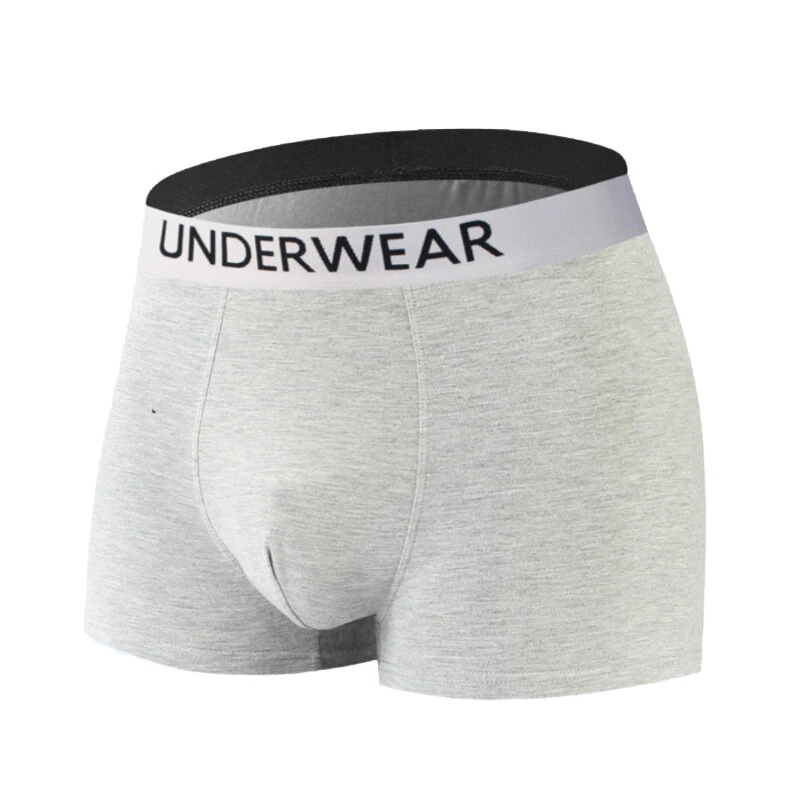 4pcs Men's Underwear, Fashion Waistband Cotton Casual Mid-waist Boxer Briefs Shorts, Breathable Comfy Stretchy Boxer Trunks, Sports Shorts — view 8