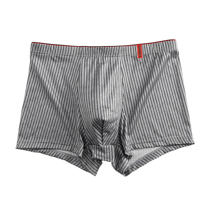 4pcs Men's Underwear Sports Boxers, Casual Striped Boxer Trunks, Breathable Comfy High Stretch Boxer Panties — view 10