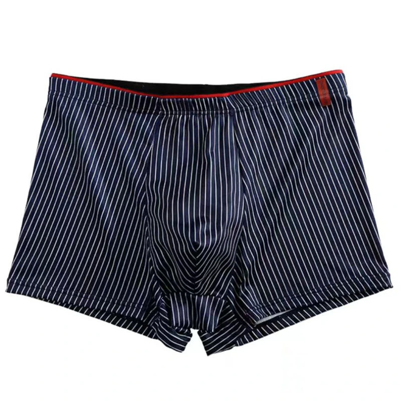 4pcs Men's Underwear Sports Boxers, Casual Striped Boxer Trunks, Breathable Comfy High Stretch Boxer Panties — view 8