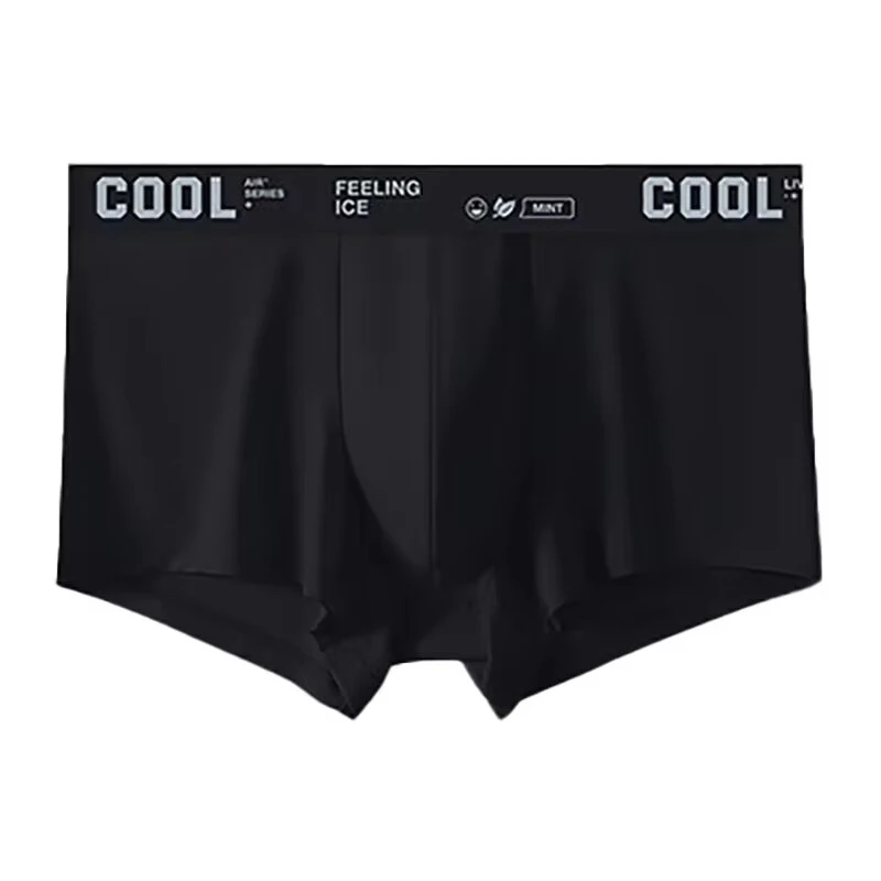 4Pcs Men's Underwear Thin Boxer Briefs Ice Silk Boxer Panties Set Mens Underpants Comfy Breathable Antibacterial Elastic Briefs Plus Size L-5XL — view 5