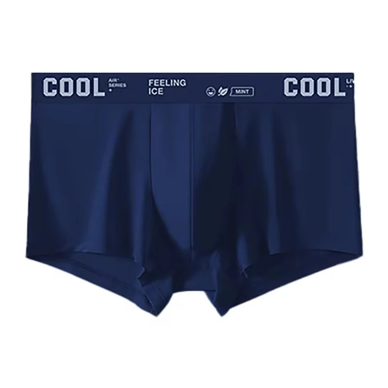 4Pcs Men's Underwear Thin Boxer Briefs Ice Silk Boxer Panties Set Mens Underpants Comfy Breathable Antibacterial Elastic Briefs Plus Size L-5XL — view 6