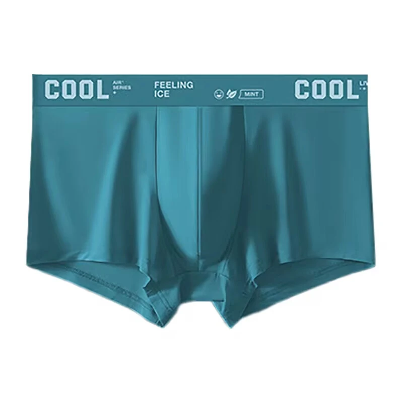 4Pcs Men's Underwear Thin Boxer Briefs Ice Silk Boxer Panties Set Mens Underpants Comfy Breathable Antibacterial Elastic Briefs Plus Size L-5XL — view 7