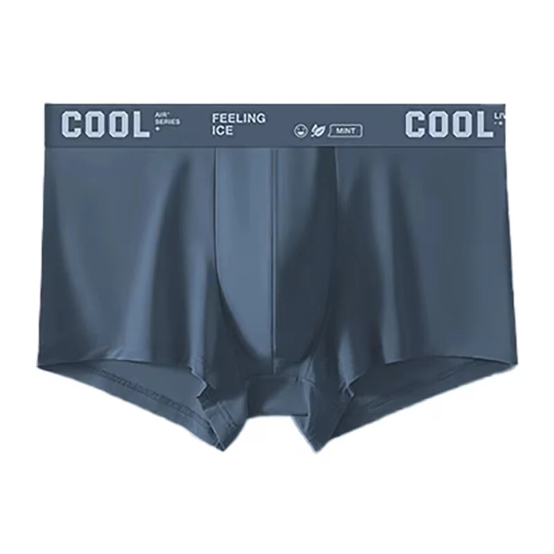 4Pcs Men's Underwear Thin Boxer Briefs Ice Silk Boxer Panties Set Mens Underpants Comfy Breathable Antibacterial Elastic Briefs Plus Size L-5XL — view 8
