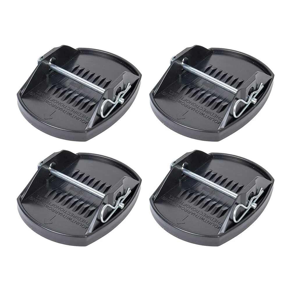 4pcs Outdoor Corner Steady Pads Metal Pin Caravan Jack Pad Feet RV Accessories — view 5