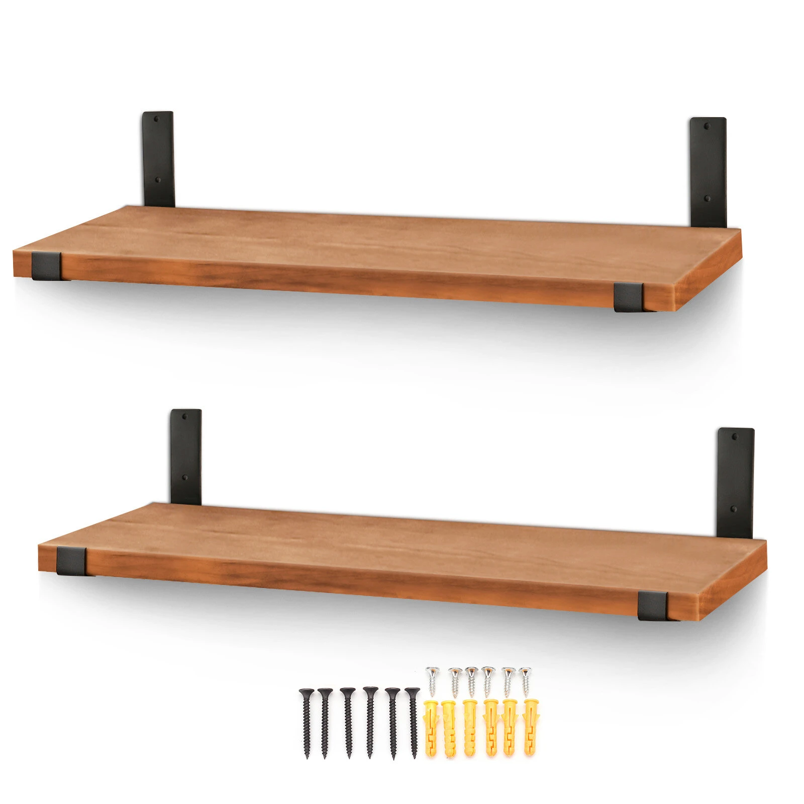 4PCS/ Set Wall Mounted Floating Shelves Holder DIY Storage Shelving Display Bracket — view 2