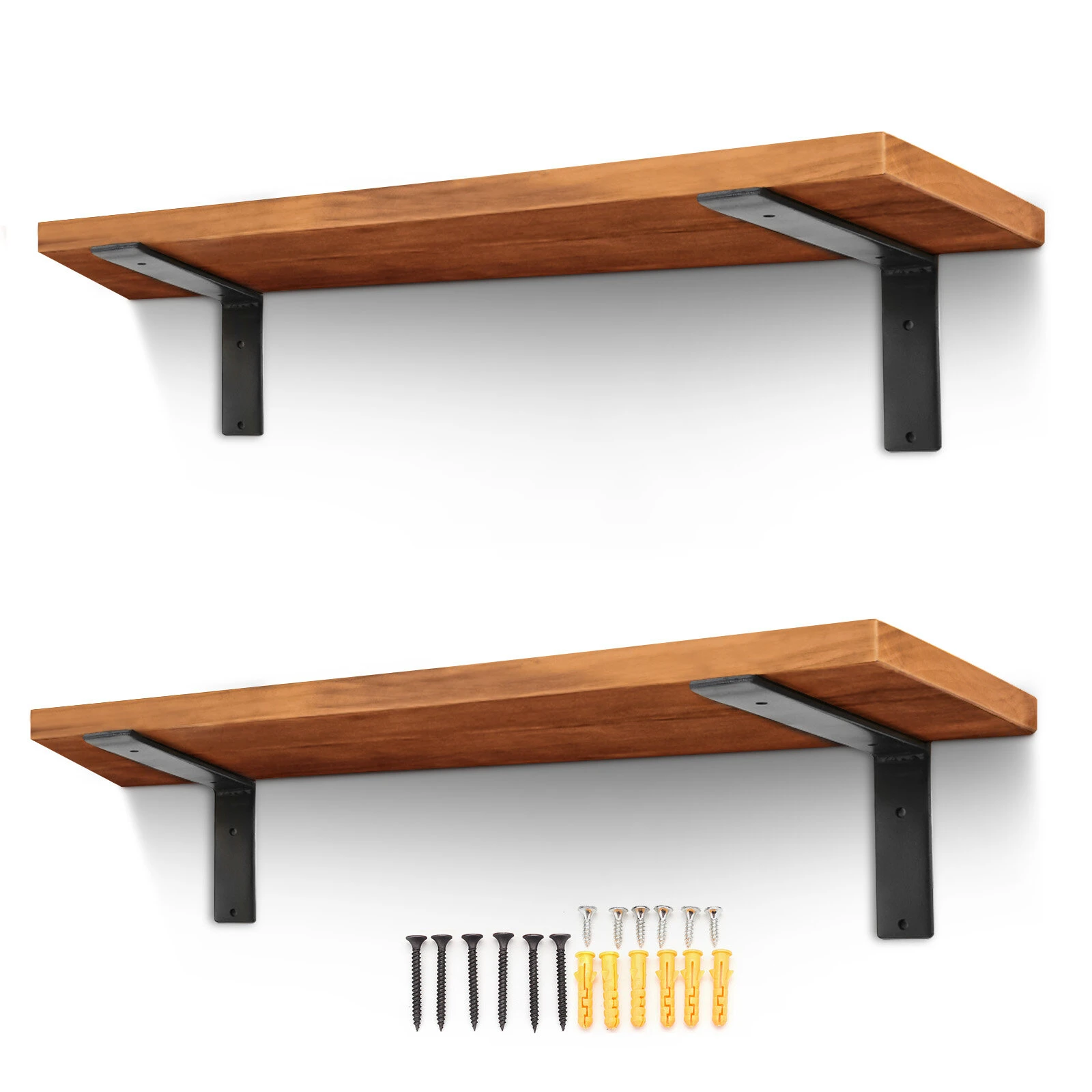 4PCS/ Set Wall Mounted Floating Shelves Holder DIY Storage Shelving Display Bracket — view 3
