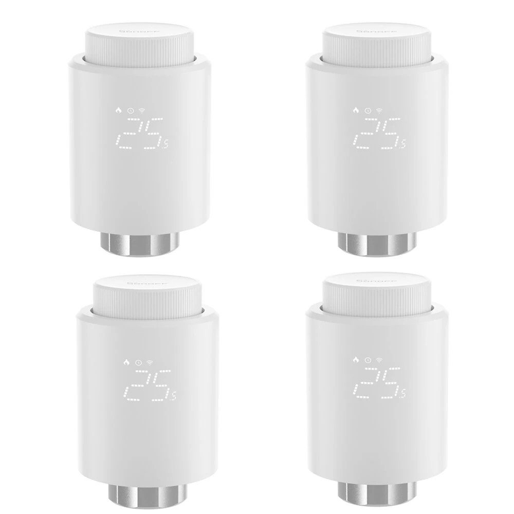 4Pcs SONOFF TRVZB Smart Zigbee3.0 Thermostatic Radiator Valve Intelligent Thermostat Temperature Controller APP&Voice Control Work with Alexa Google Home — SONOFF