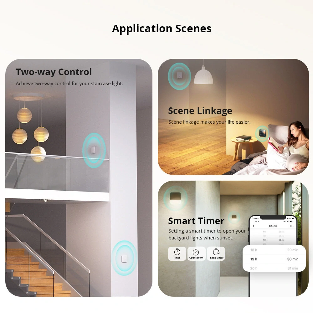 4Pcs Sonoff ZBMINI L2 Smart Zigbe3.0 Switch No Neutral Required Intelligent Two-way Control Relay Module Timer Voice Control with Alexa Google Zigbe Hubs — view 3