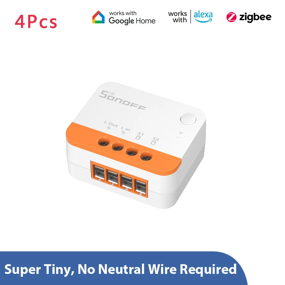 4Pcs Sonoff ZBMINI L2 Smart Zigbe3.0 Switch No Neutral Required Intelligent Two-way Control Relay Module Timer Voice Control with Alexa Google Zigbe Hubs — view 7