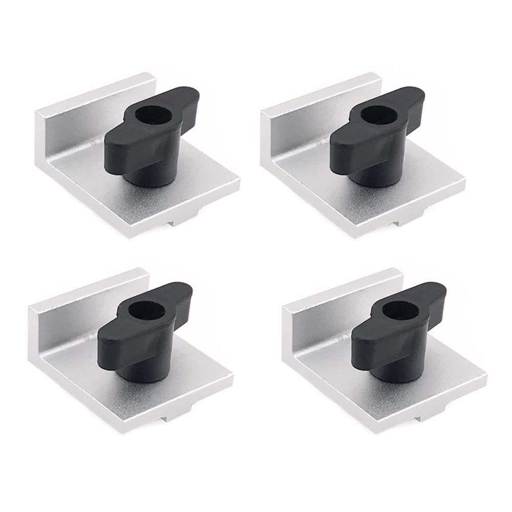 4Pcs T Track Stop Block for T-Track Low-Profile Design Precision CNC Router Table Clamp For Woodworking Sanding and Routing — view 3