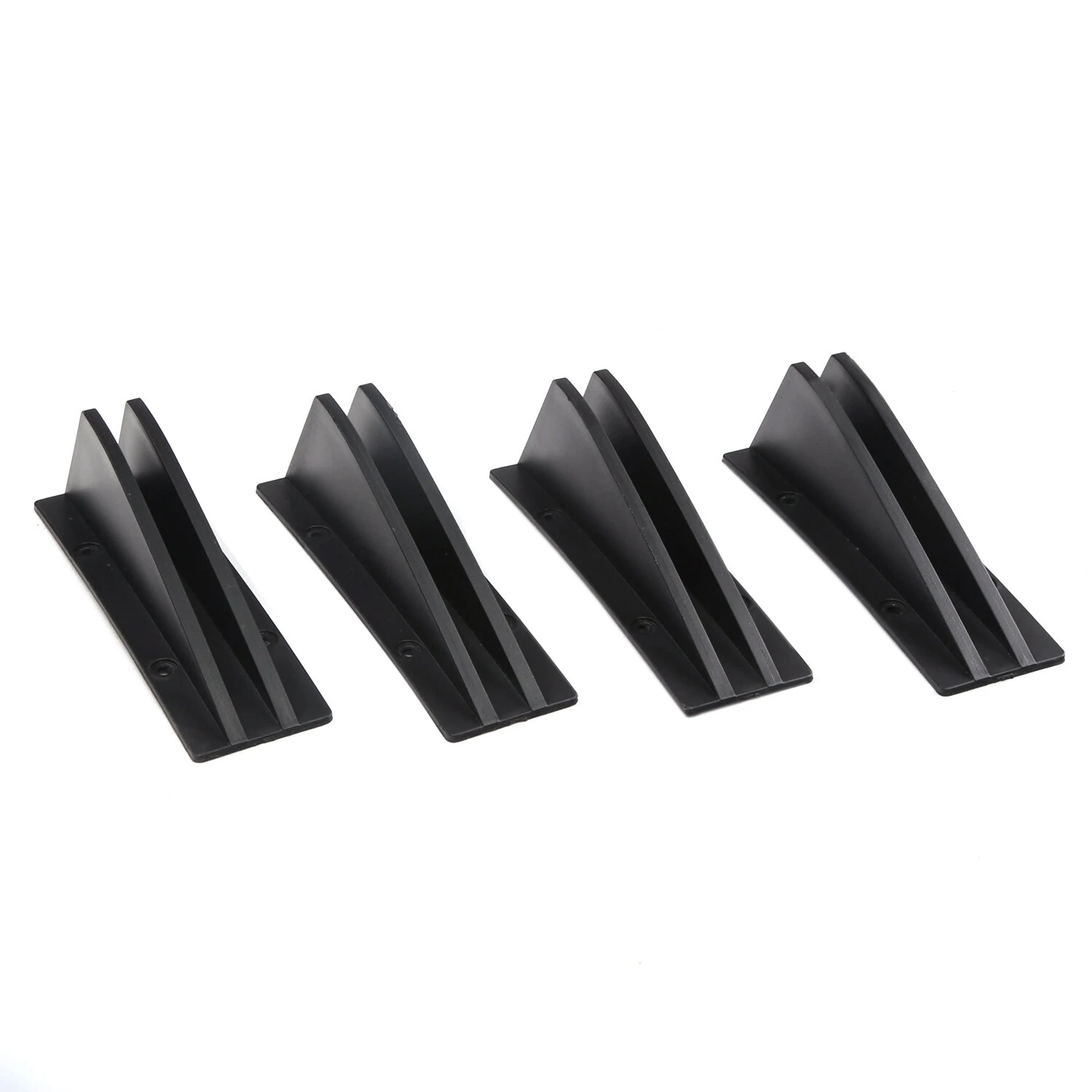 4pcs Universal Lower Rear Body Bumper Diffuser Shark Fin Diffuser Lip Splitter Shark Fins Trim — view 7