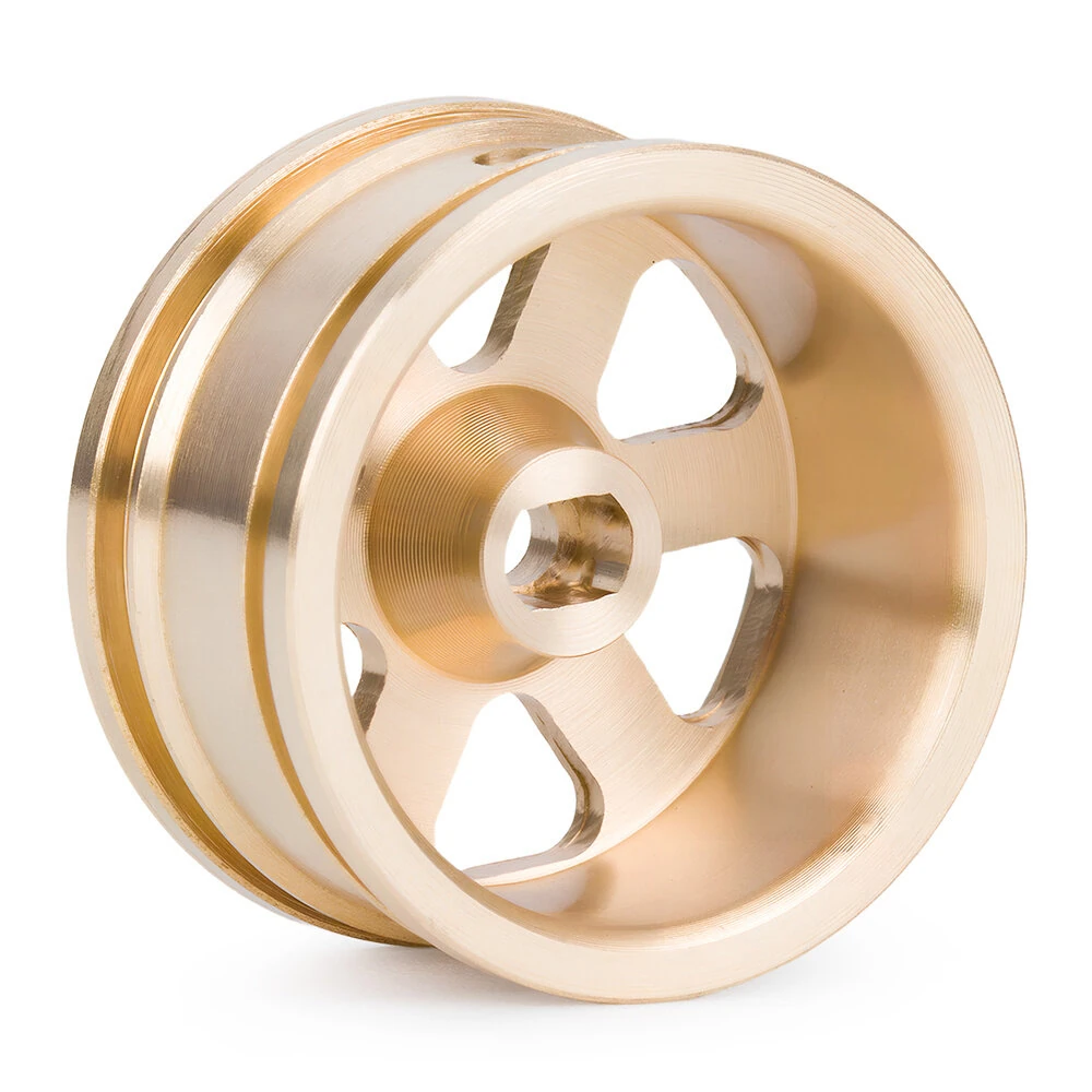 4PCS Upgraded Brass Wheel Rims 0.7'' for Axial SCX30 1/30 RC Car Vehicles Models Spare Parts — view 6