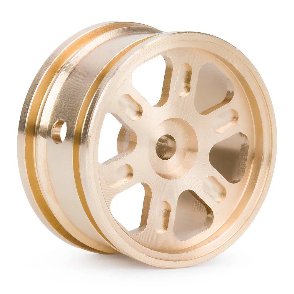 4PCS Upgraded Brass Wheel Rims 0.7'' for Axial SCX30 1/30 RC Car Vehicles Models Spare Parts — view 7