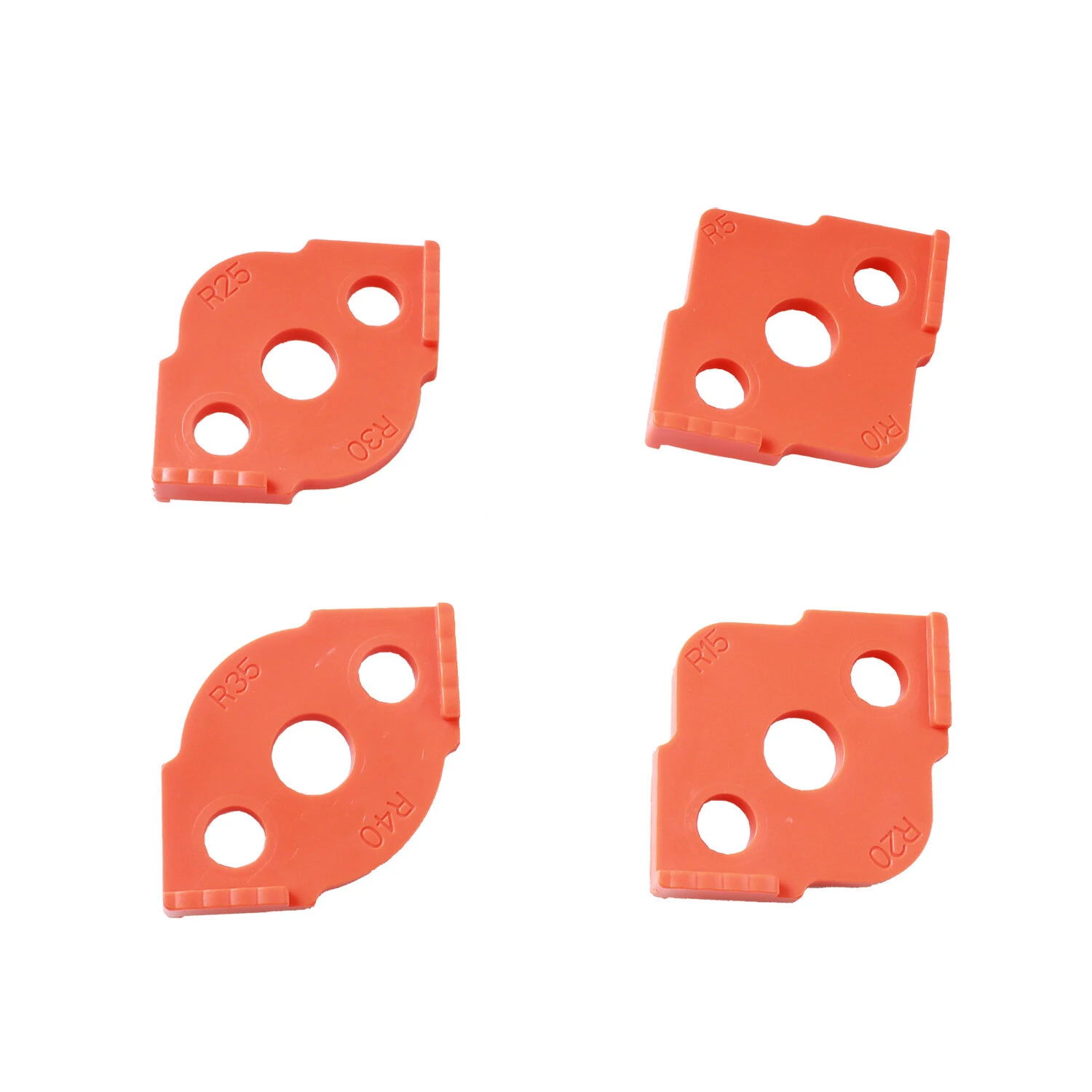 4pcs Woodworking Router Corner Templates Jig R Angle Routing Curved Corner Milling Circular Radian High Hardness ABS Tool — view 3