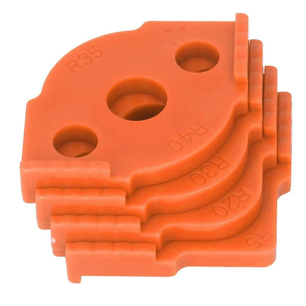 4pcs Woodworking Router Corner Templates Jig R Angle Routing Curved Corner Milling Circular Radian High Hardness ABS Tool — view 5