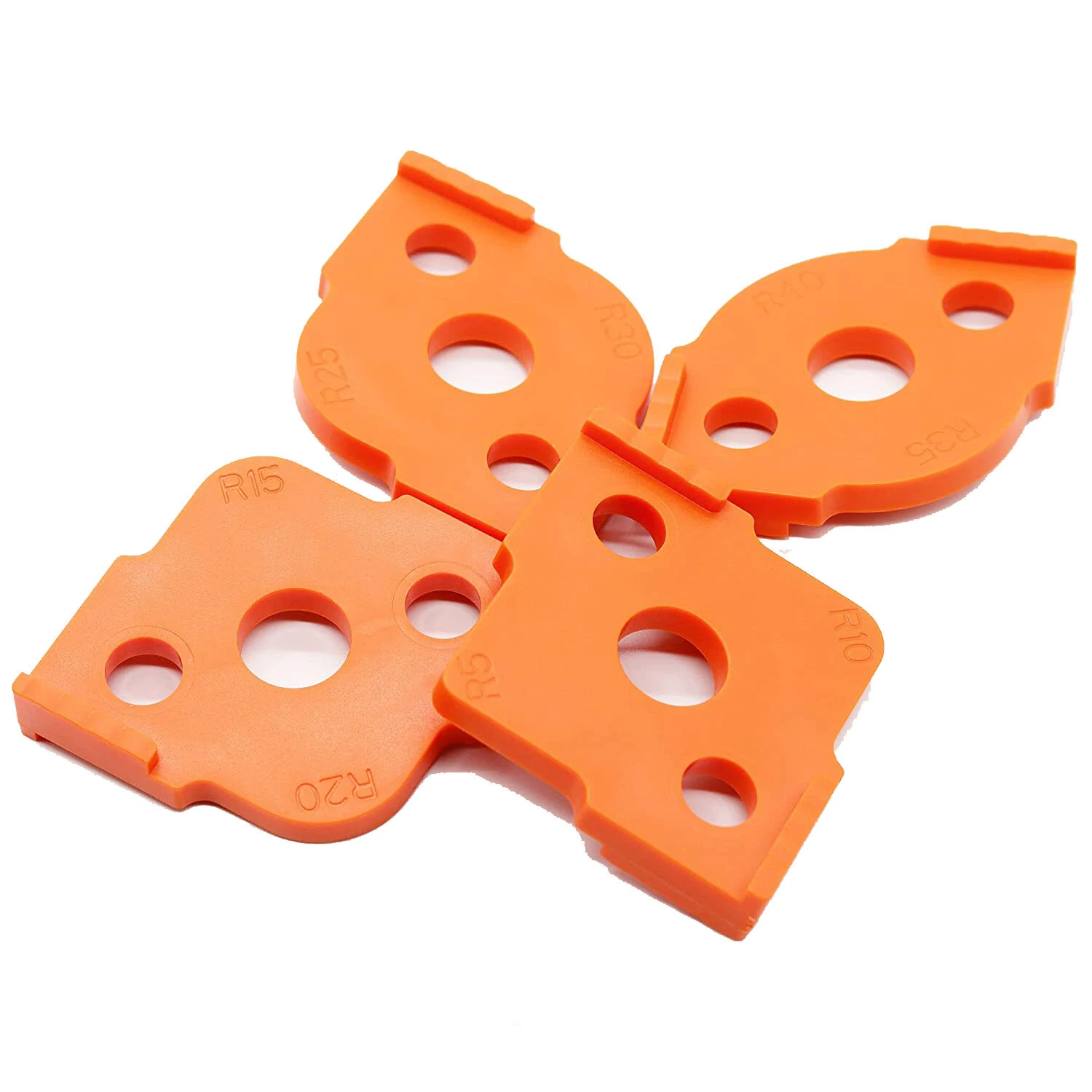 4pcs Woodworking Router Corner Templates Jig R Angle Routing Curved Corner Milling Circular Radian High Hardness ABS Tool — view 7