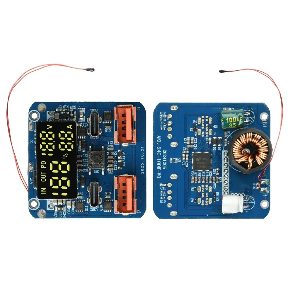 4S PD100W Fast Charging Module 20V5A Charge/Discharge Integrated Buck-Boost Module High-Power Output Bidirectional Charging Circuit Board — view 4