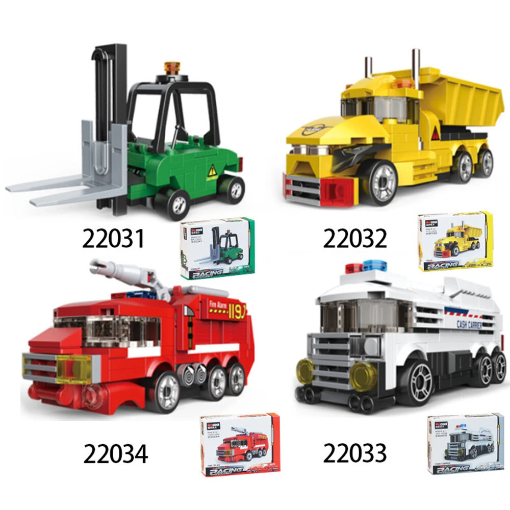 4Set / 6Set Mini Pullback Car Construction Racing Car Model Building Block Assembly Kit Vehicle Toy Children Gift — Pricio