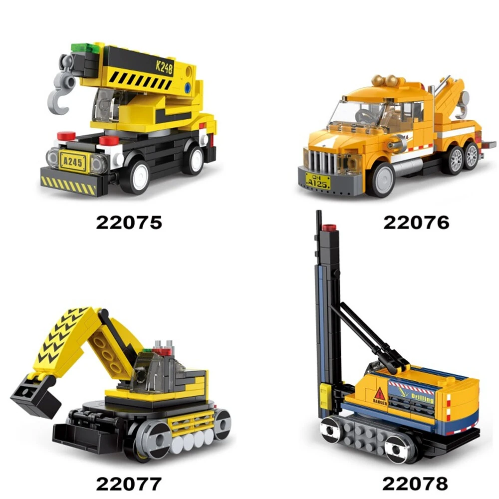 4Set / 6Set Mini Pullback Car Construction Racing Car Model Building Block Assembly Kit Vehicle Toy Children Gift — view 5