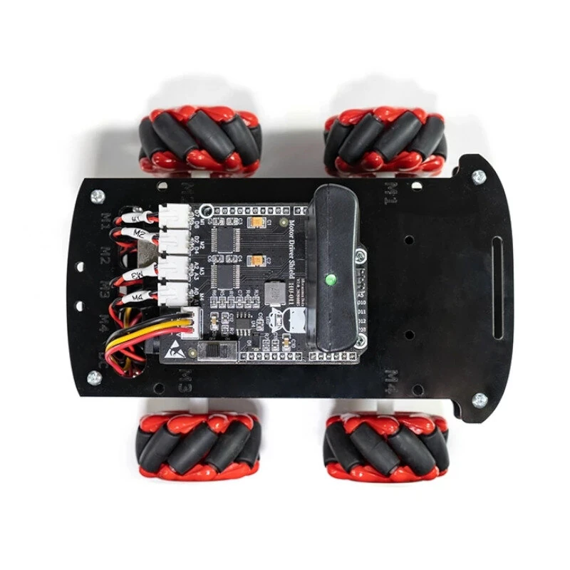 4WD Smart Car Chassis Mecanum Wheel Tracking DIY Kit Omnidirectional Wheel Four-wheel Drive Robot Remote Control Car — view 2