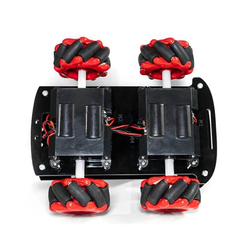 4WD Smart Car Chassis Mecanum Wheel Tracking DIY Kit Omnidirectional Wheel Four-wheel Drive Robot Remote Control Car — view 4