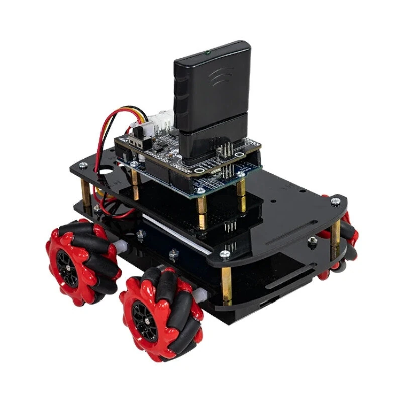 4WD Smart Car Chassis Mecanum Wheel Tracking DIY Kit Omnidirectional Wheel Four-wheel Drive Robot Remote Control Car — view 5