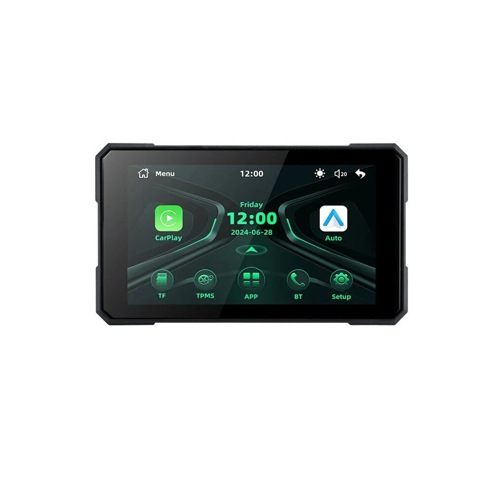 5.0 inch Wireless CarPlay Moto Android Auto Portable Digital GPS Moto Navigation Motorcycle Dashboard Display Screen TPMS — image 1