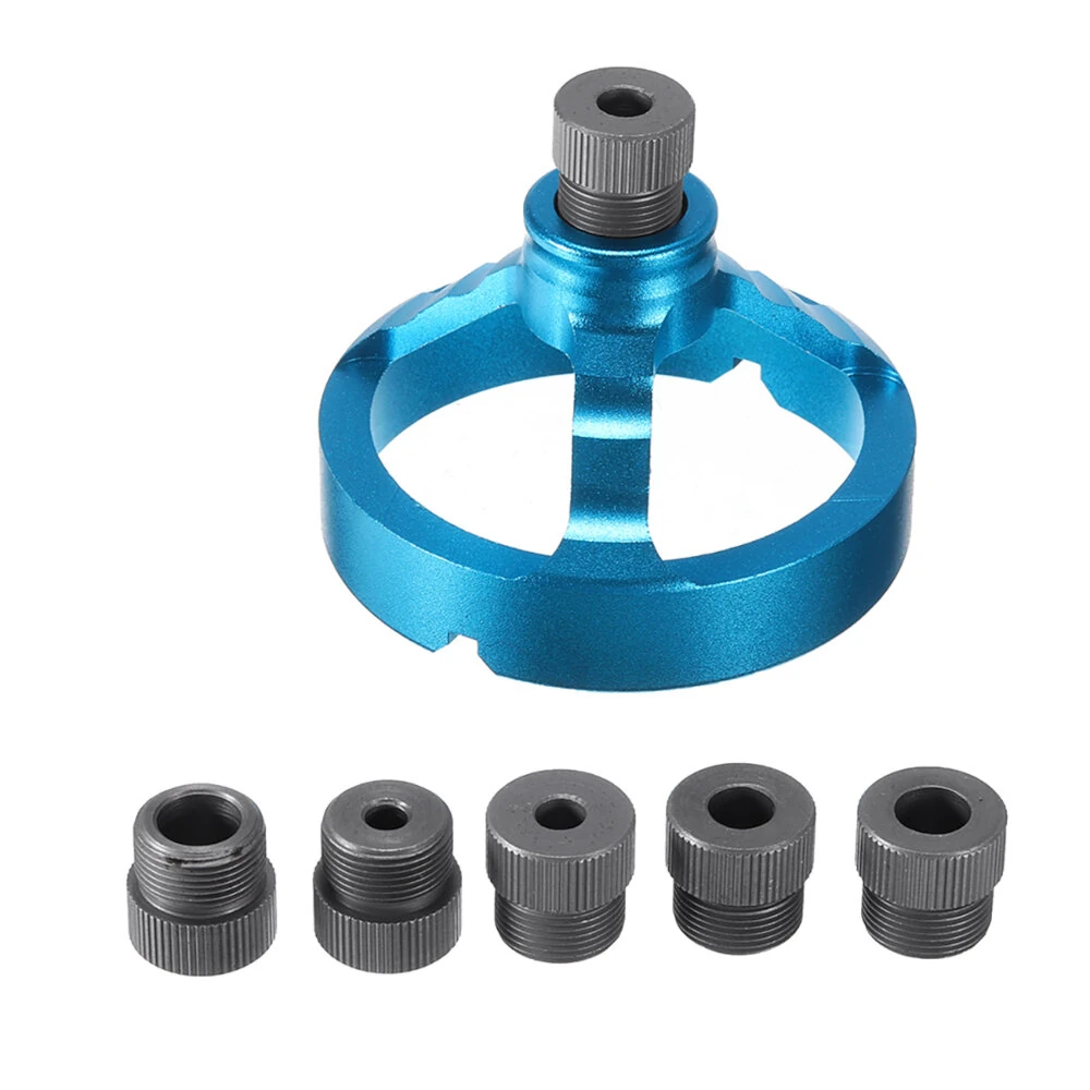 5/6/7/8/9/10mm Drill Guide Vertical Drilling Fixture Aluminum Alloy Straight Corner Round V Drill Punch Locator Woodworking Tool — view 2