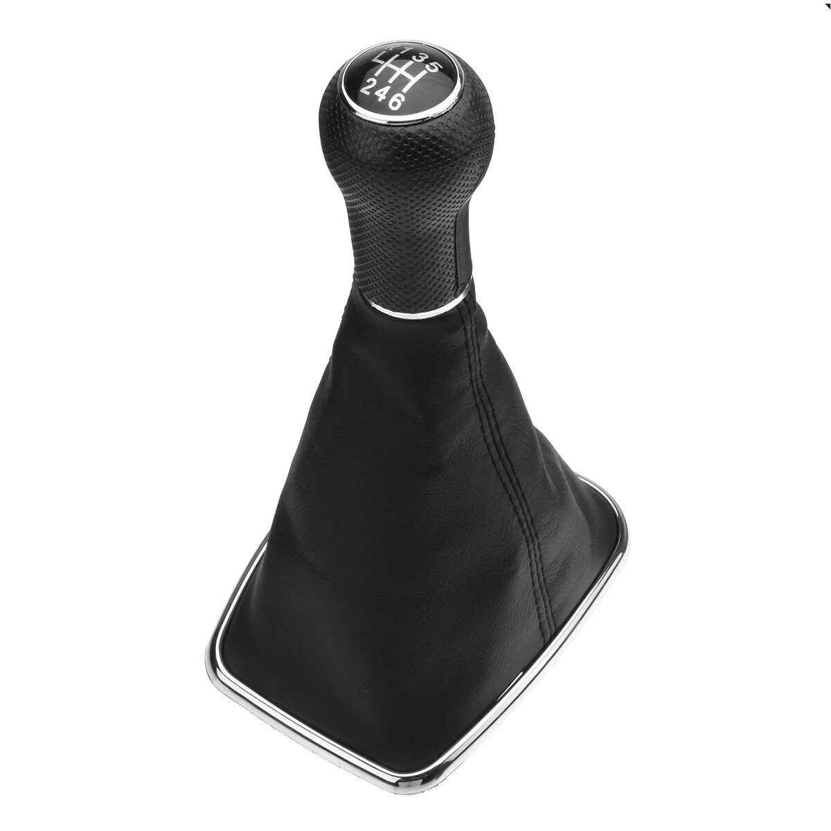 5/6 Speed Gear Shift Knob Gaitor Boot Leather 23mm For Golf 4 Bora Jetta MK4 VW — image 1