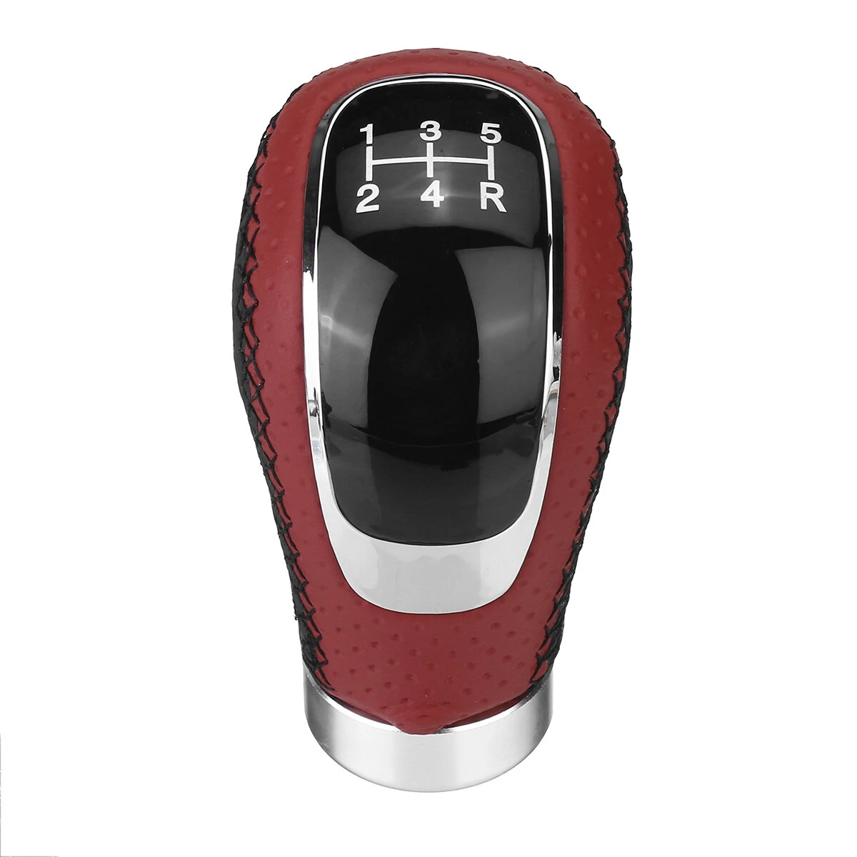 5/6 Speed Universal Manual Car Gear Shift Knob Shifter Lever Stick with 3 Cap — view 2