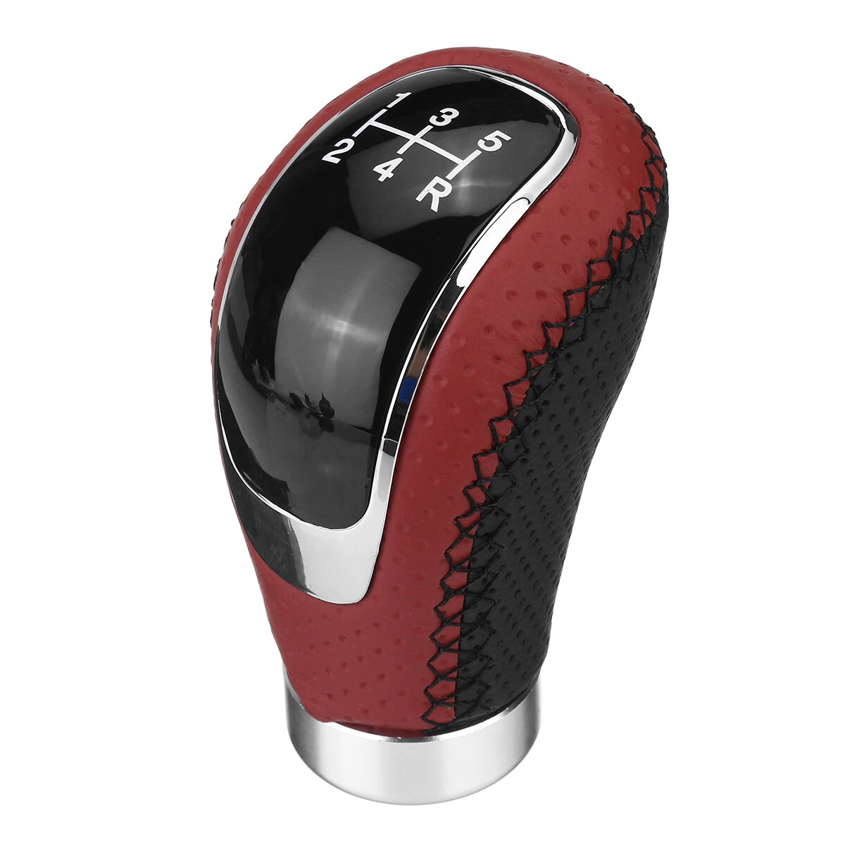 5/6 Speed Universal Manual Car Gear Shift Knob Shifter Lever Stick with 3 Cap — view 4