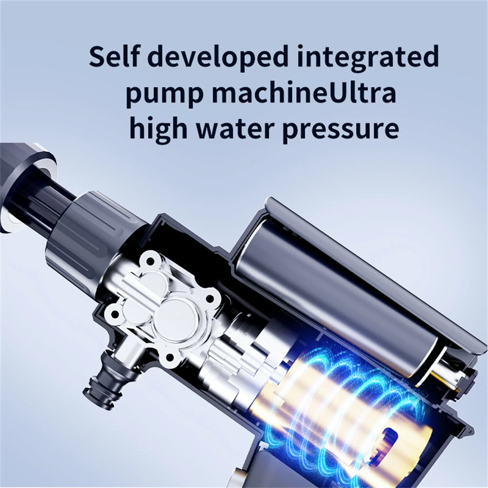 5 in 1 Foldable High Power Cordless Car Washer X9 120W 3.2Wh Portable Rechargeable Pressure Washer Powerful Cleaning Tool for Household — view 5