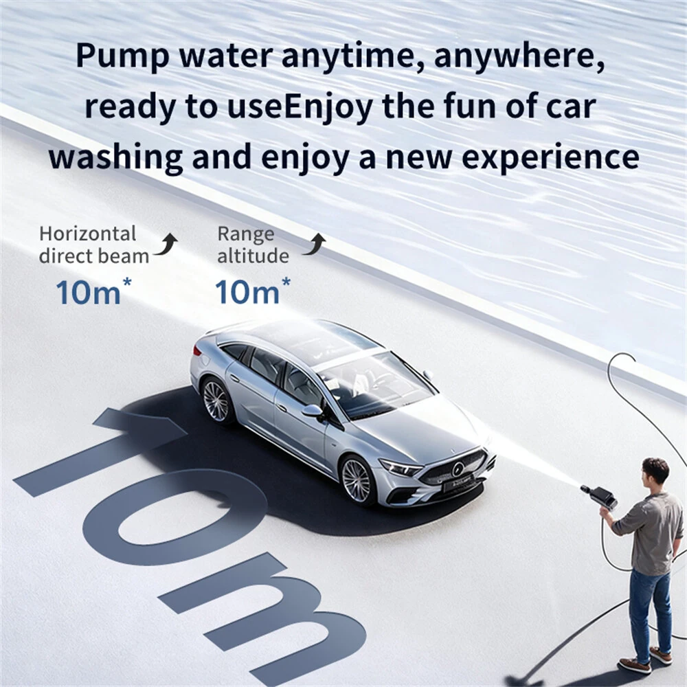 5 in 1 Foldable High Power Cordless Car Washer X9 120W 3.2Wh Portable Rechargeable Pressure Washer Powerful Cleaning Tool for Household — view 8