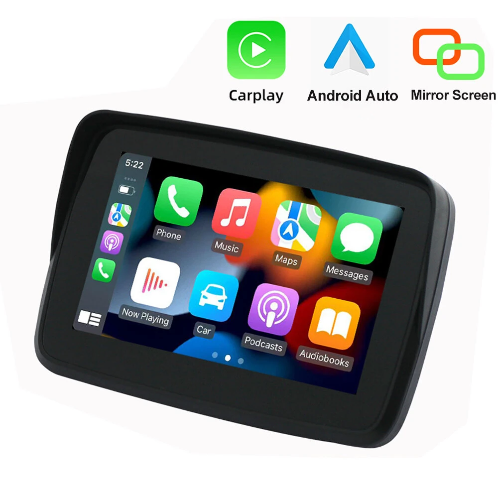 5-inch Waterproof Motorcycle GPS Navigation with Carplay Auto Mirror Screen — view 6