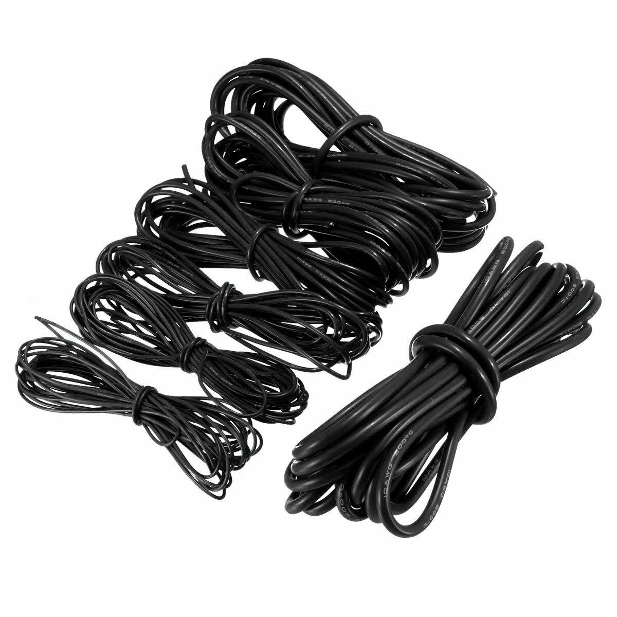 5 Meter Black Silicone Wire Cable 10/12/14/16/18/20/22AWG Flexible Cable — view 11