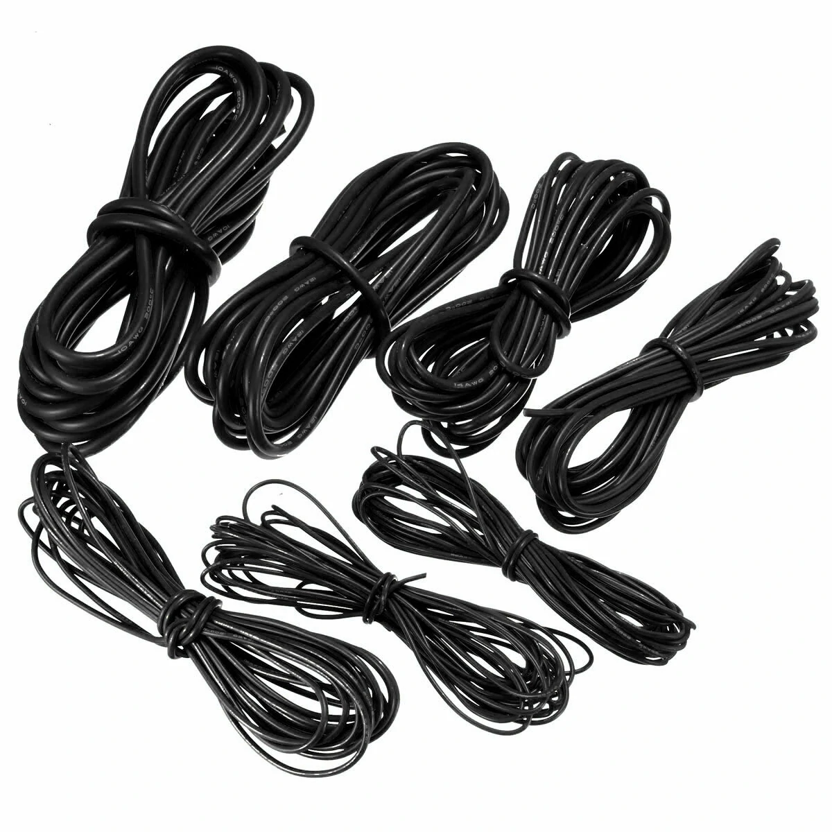 5 Meter Black Silicone Wire Cable 10/12/14/16/18/20/22AWG Flexible Cable — view 2