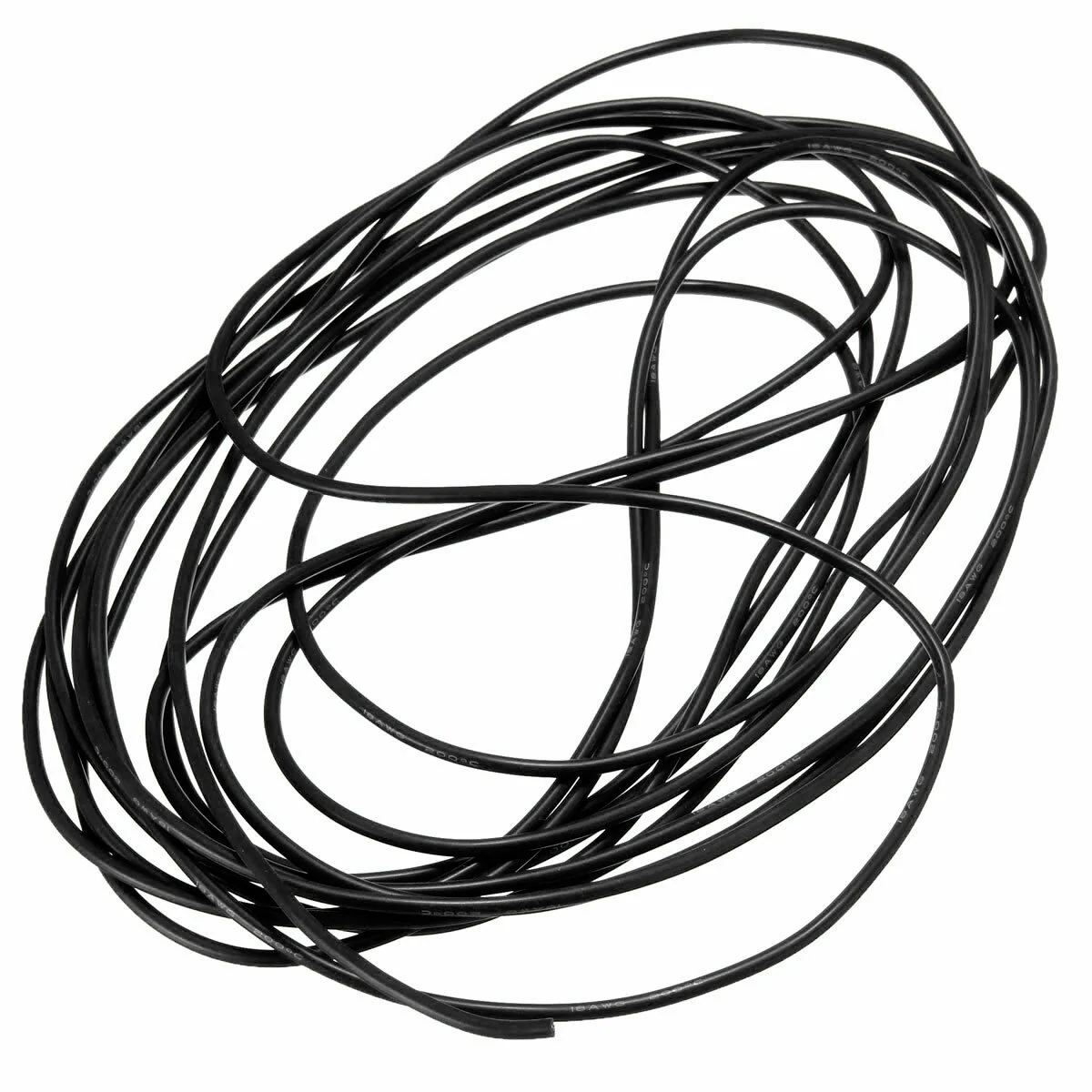 5 Meter Black Silicone Wire Cable 10/12/14/16/18/20/22AWG Flexible Cable — view 4