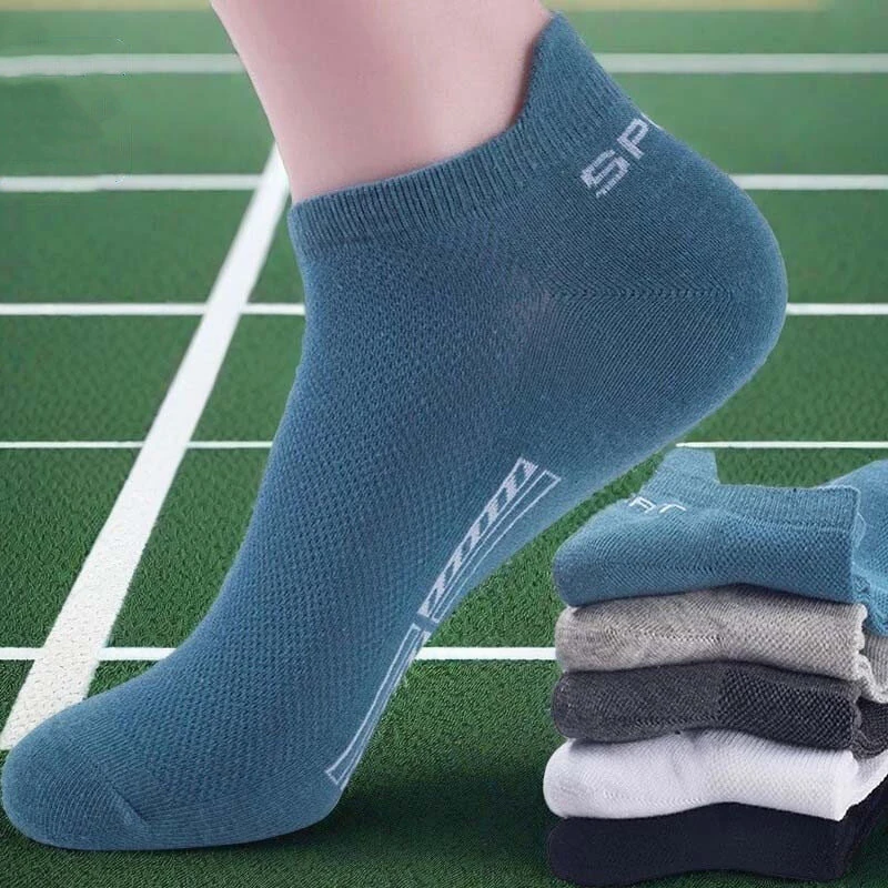 5 Pairs Cotton Short Socks For Male High Quality Women Low-cut Crew Ankle Sports Mesh Breathable Summer Casual Soft — view 2