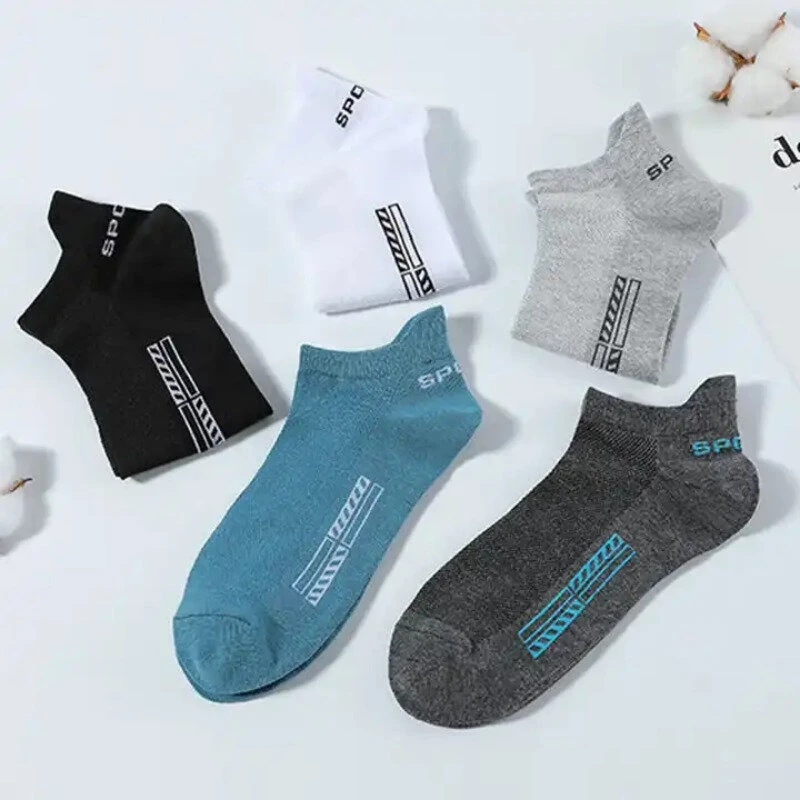 5 Pairs Cotton Short Socks For Male High Quality Women Low-cut Crew Ankle Sports Mesh Breathable Summer Casual Soft — view 9