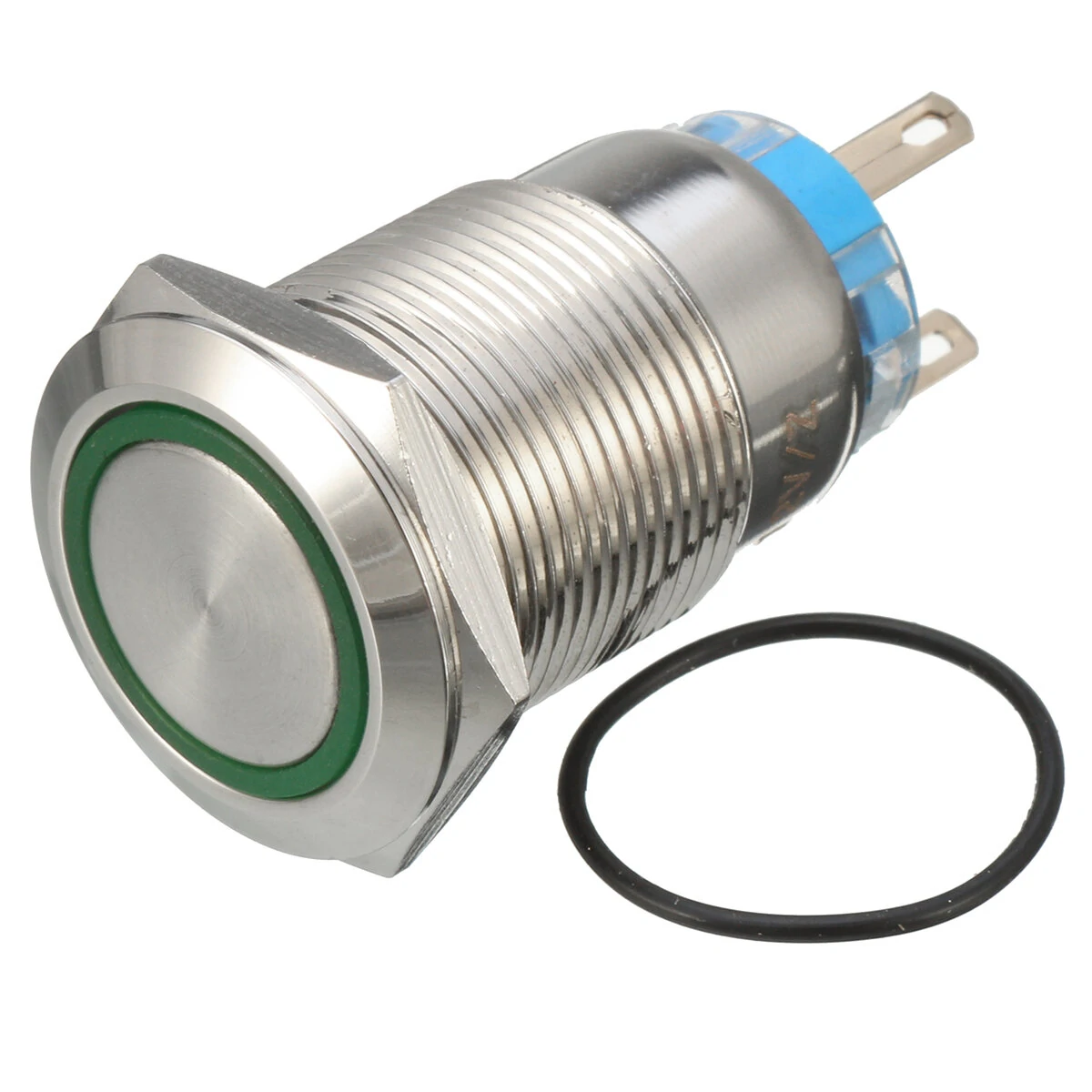 5 Pin 19mm LED Light Illuminated Push Button Latching Switch SPDT Waterproof — view 10