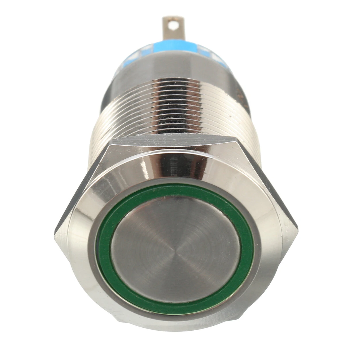 5 Pin 19mm LED Light Illuminated Push Button Latching Switch SPDT Waterproof — view 2