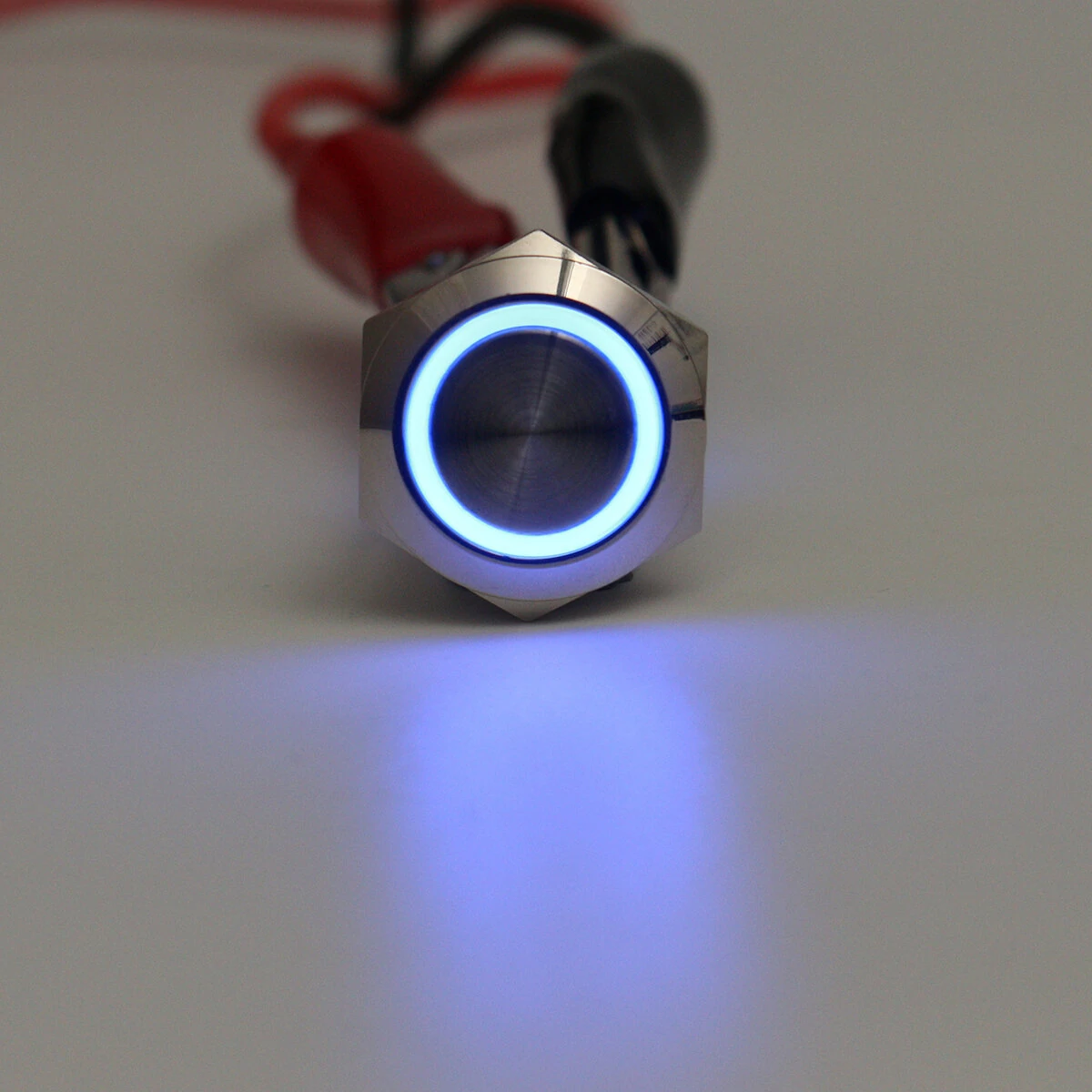 5 Pin 19mm LED Light Illuminated Push Button Latching Switch SPDT Waterproof — view 5