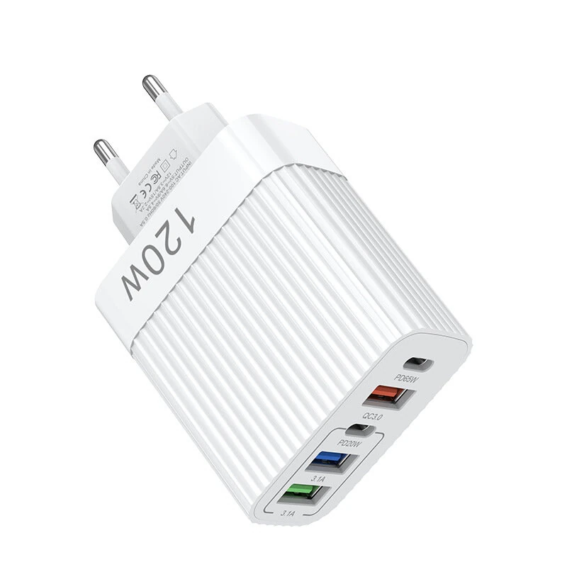 5-Port USB PD Charger 3USB-A+2USB-C PD QC3.0 Fast Charging Wall Charger Adapter EU Plug US Plug for iPhone 15 14 13 Pro for Samsung Galaxy Z Flip6 for Huawei Nova Flip for Xiaomi MIX Fold4 — Pricio