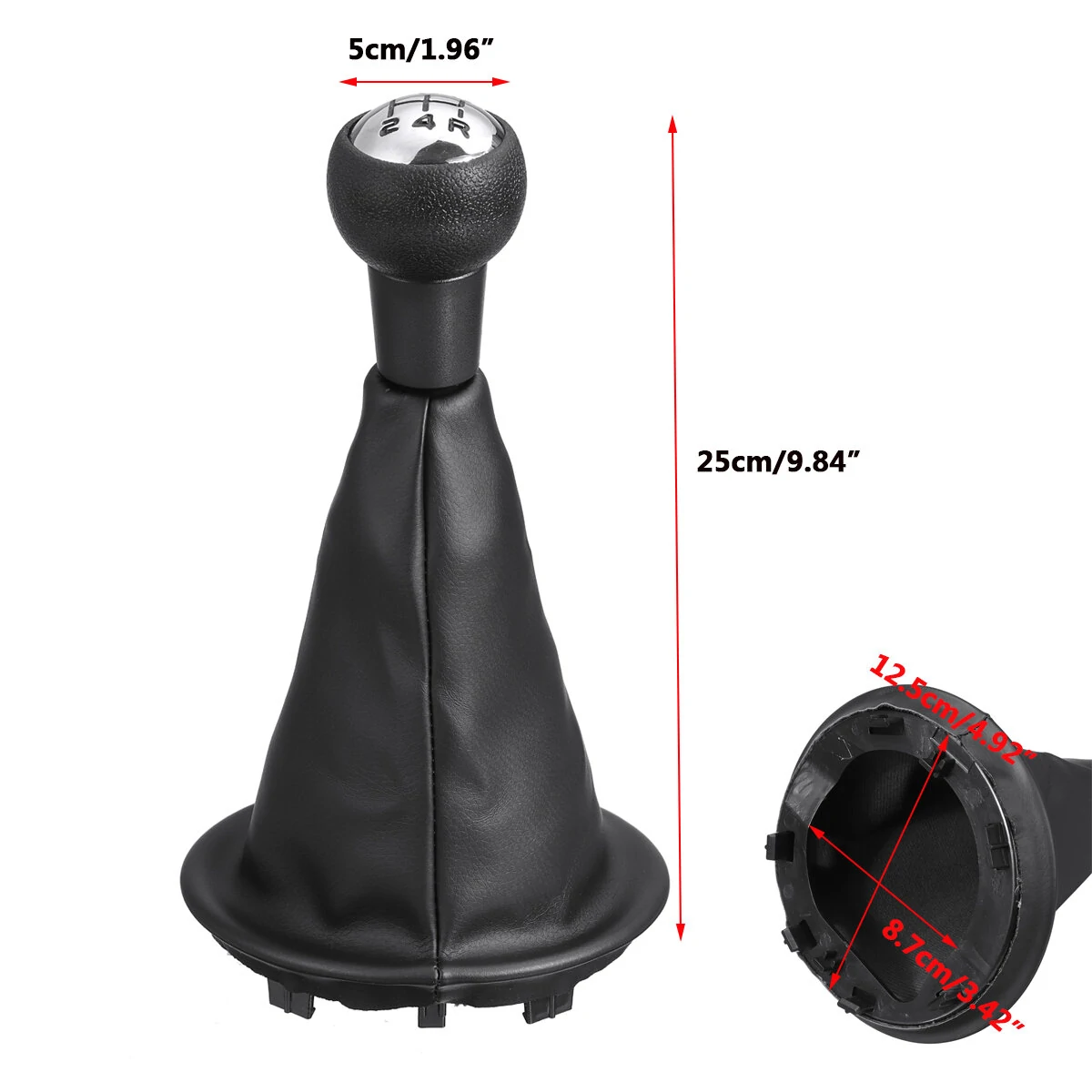 5 Speed Gear Shift Knob + Gaiter for Citroen Berlingo III for Peugeot Partner 2008 — view 9